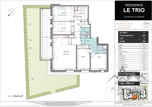 t5 à la vente -   74200  THONON LES BAINS, surface 108 m2 vente t5 - UBI434141753